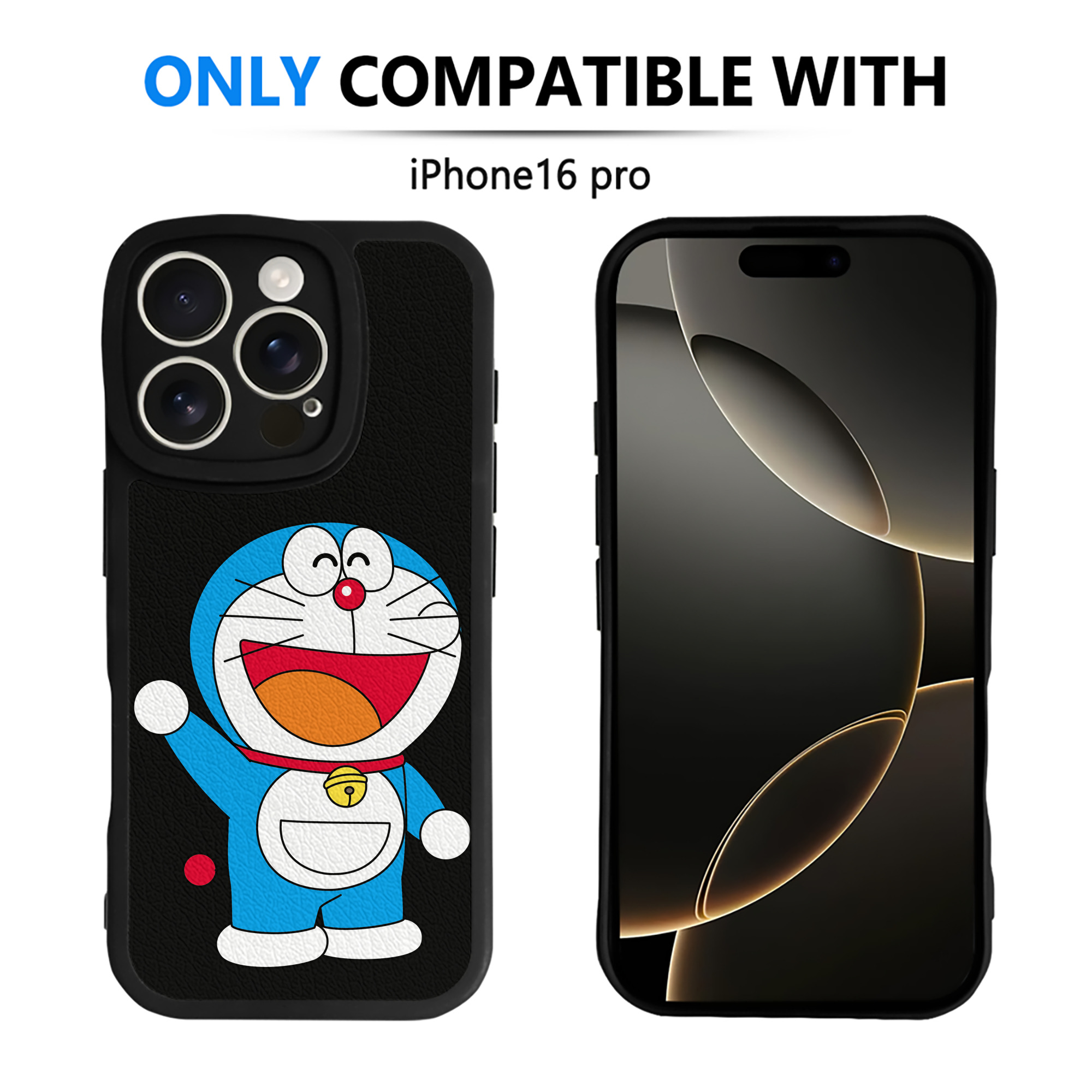 （画像用） ドラえもん Doraemon 【iPhone 16シリーズ対応】シリコンスマホケース（レザー調） 材質：シリコン